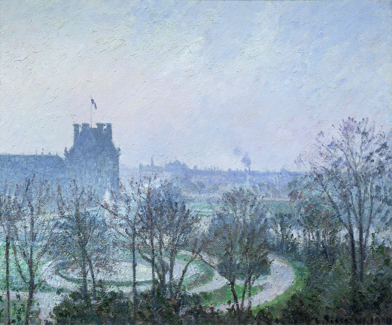 White Frost, Jardin des Tuileries, 1900 by Camille Jacob Pissarro