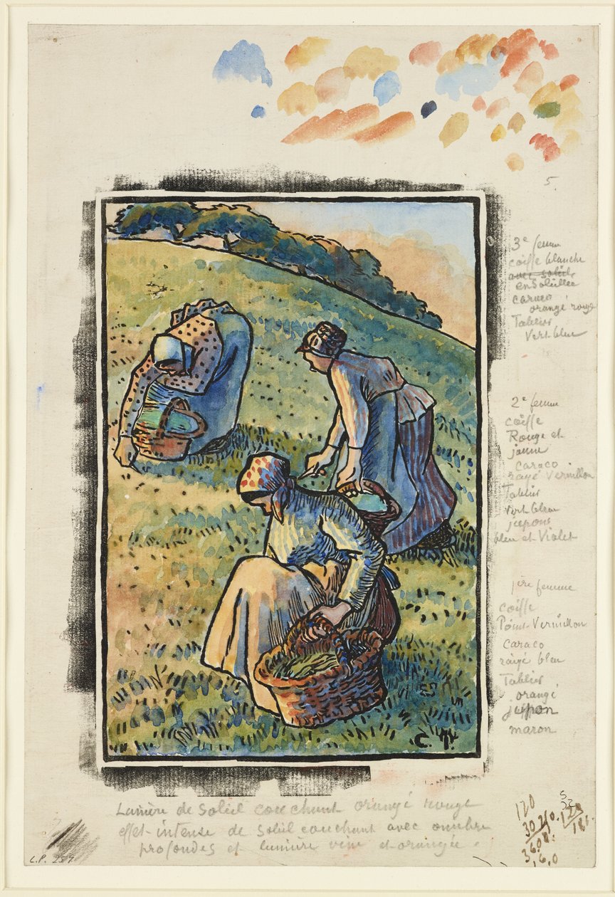 Women Weeding the Grass by Camille Jacob Pissarro