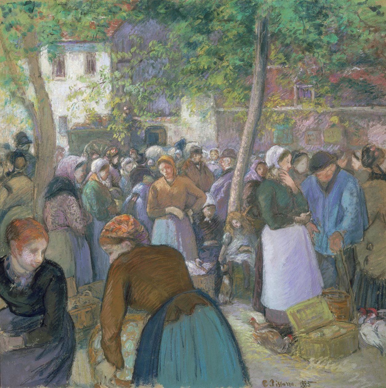 Poultry Market at Gisors by Camille Jacob Pissarro