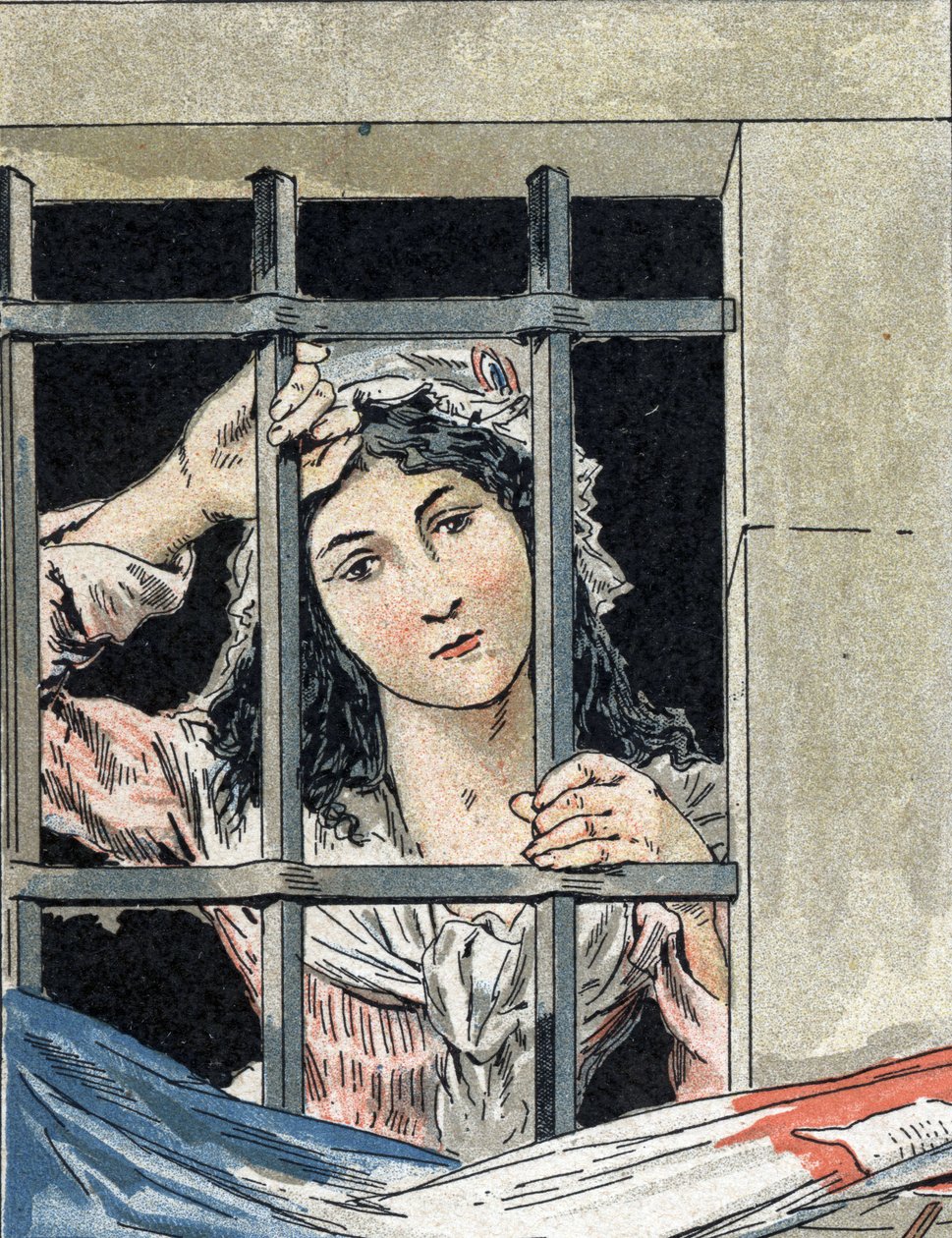 Charlotte Corday who murdered Jean-Paul Marat, in prison by Camille Gilbert