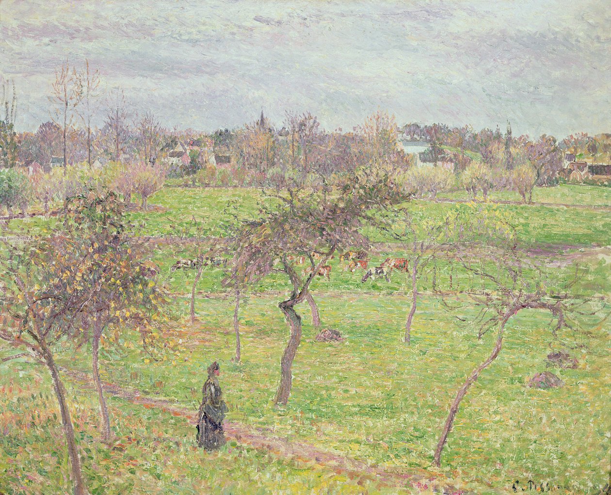 Apple Trees in a Meadow at Eragny, 1894 by Camille Jacob Pissarro