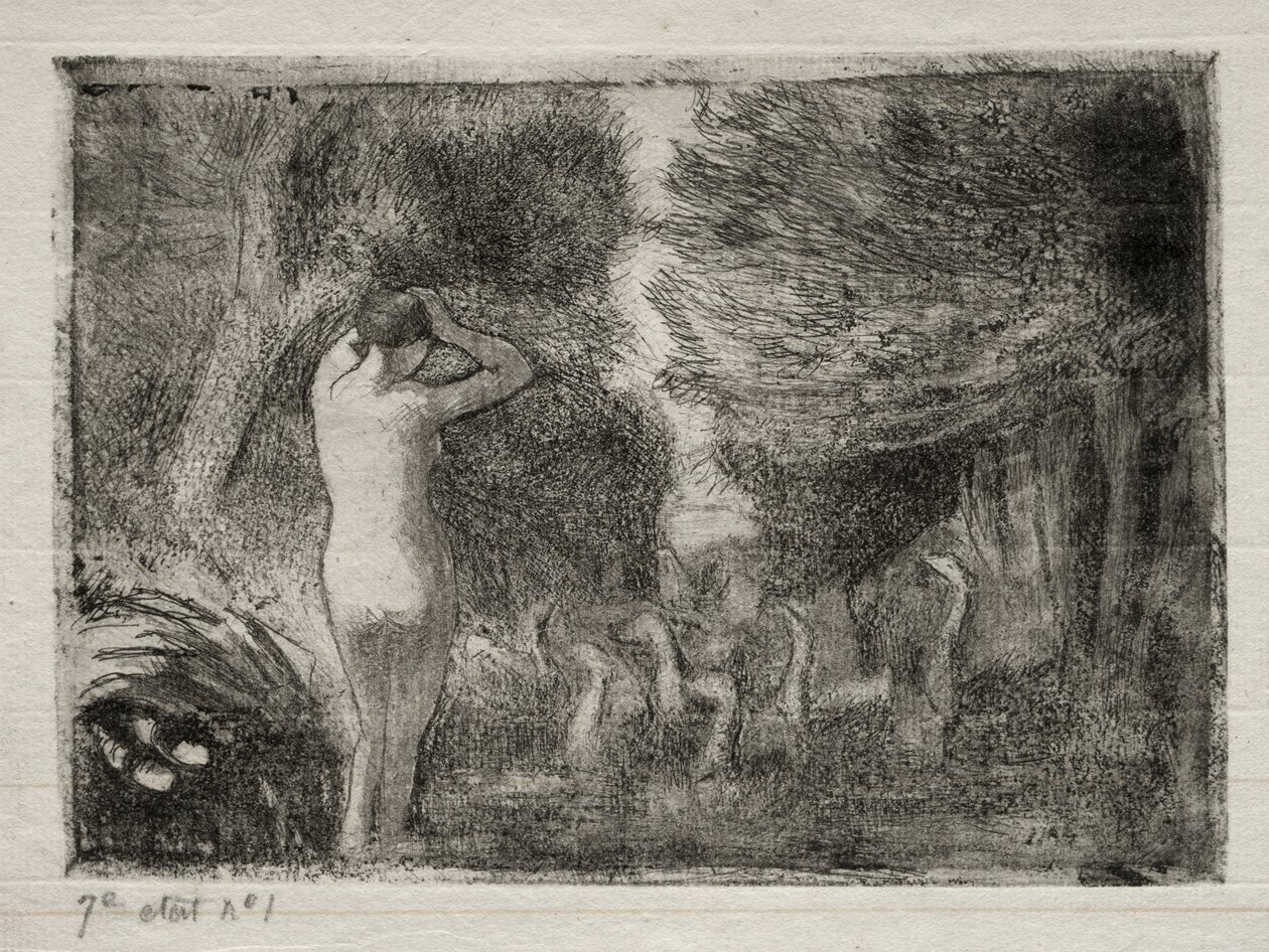Bather and Geese, 1895 by Camille Jacob Pissarro