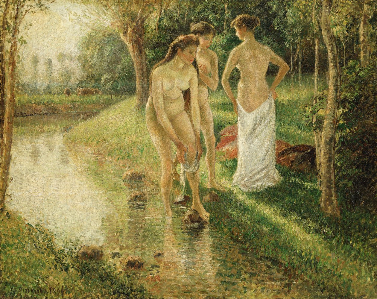 Bathers by Camille Jacob Pissarro