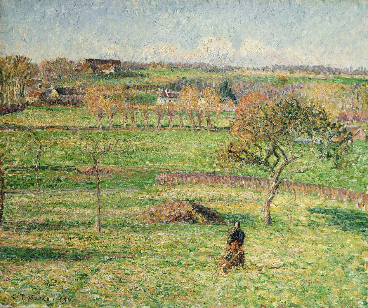 Bazincourt Prairie, Autumn by Camille Jacob Pissarro