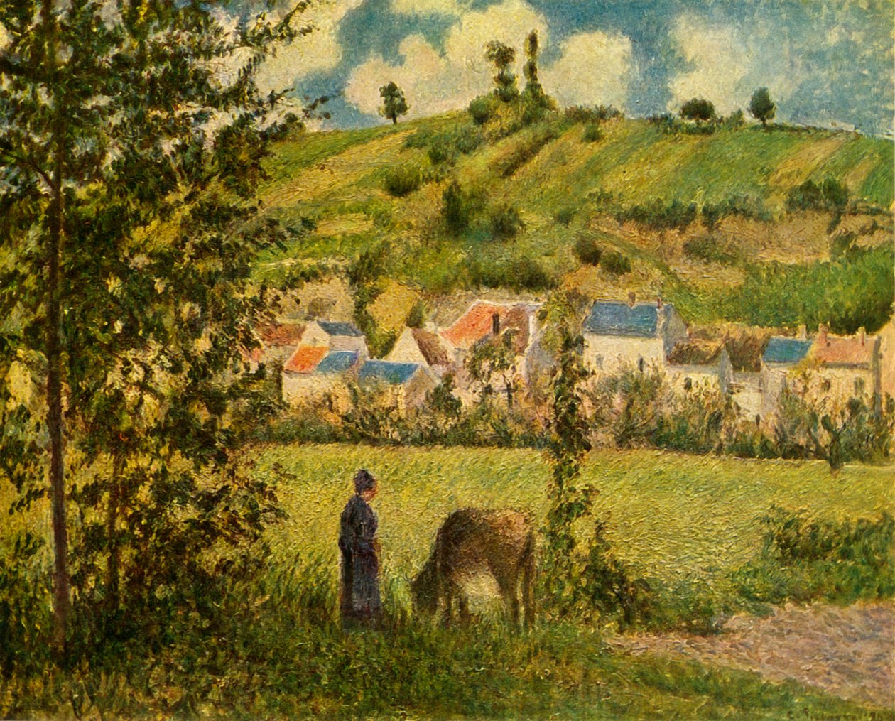 Chaponval, 1880 by Camille Jacob Pissarro