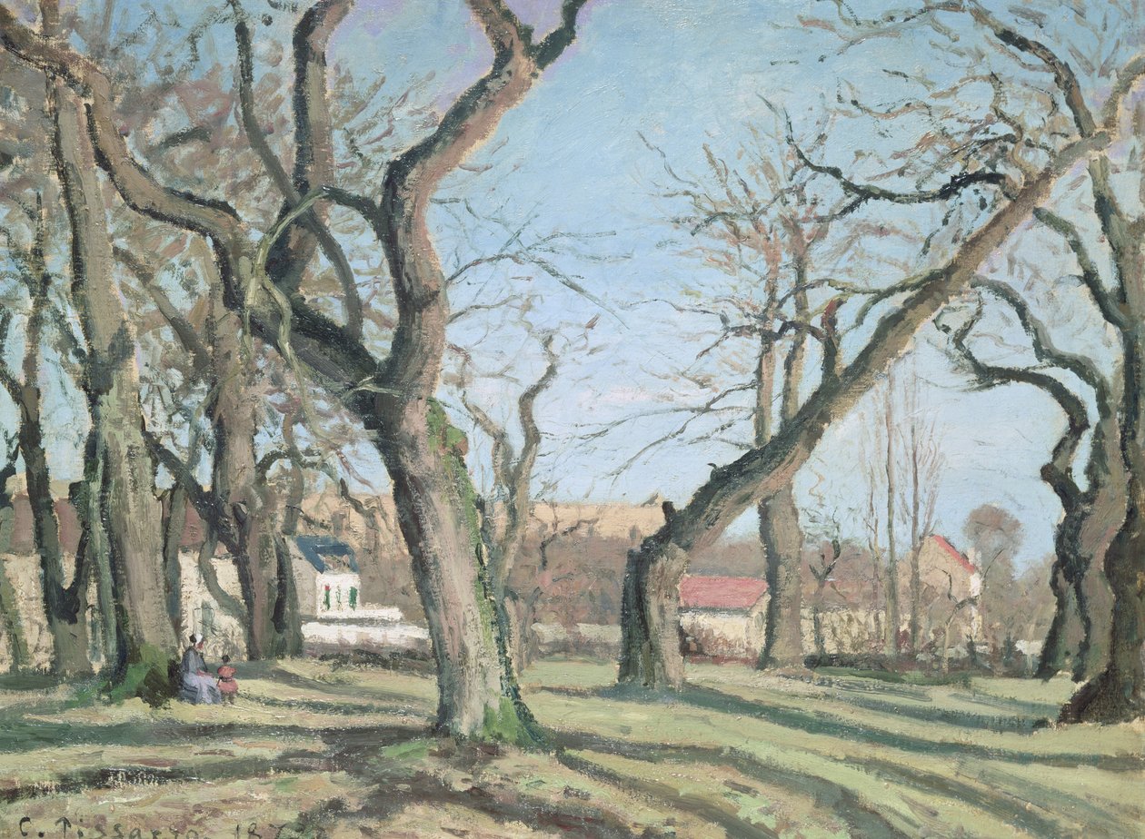 Chestnut Trees at Louveciennes by Camille Jacob Pissarro