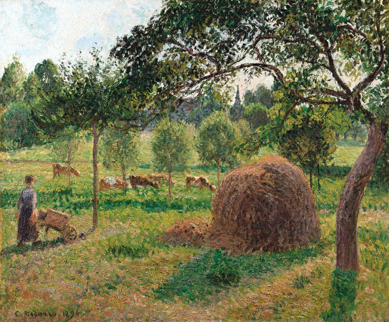 Dusk at Eragny by Camille Jacob Pissarro