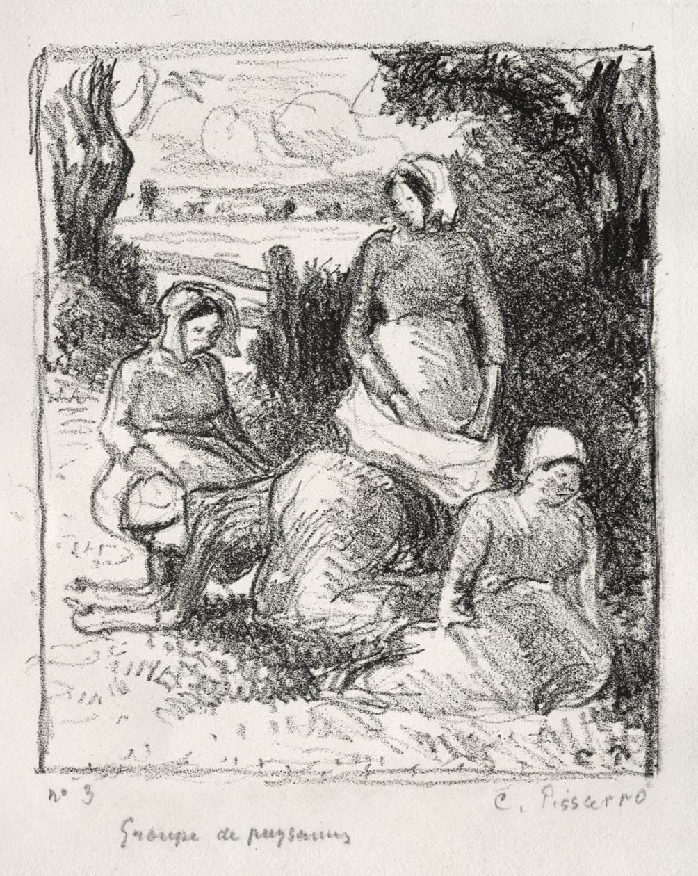 Group of Peasants by Camille Jacob Pissarro
