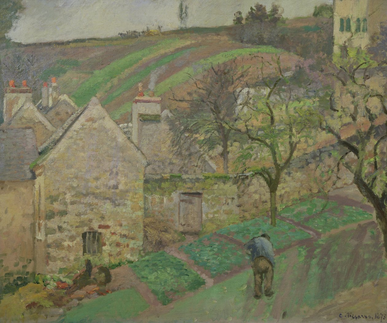 Hillside of the Hermitage, Pontoise, 1873 by Camille Jacob Pissarro