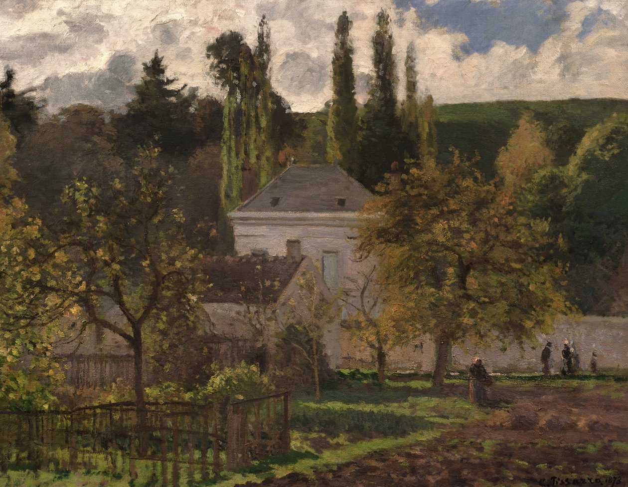 House in the Hermitage, Pontoise, 1873 by Camille Jacob Pissarro