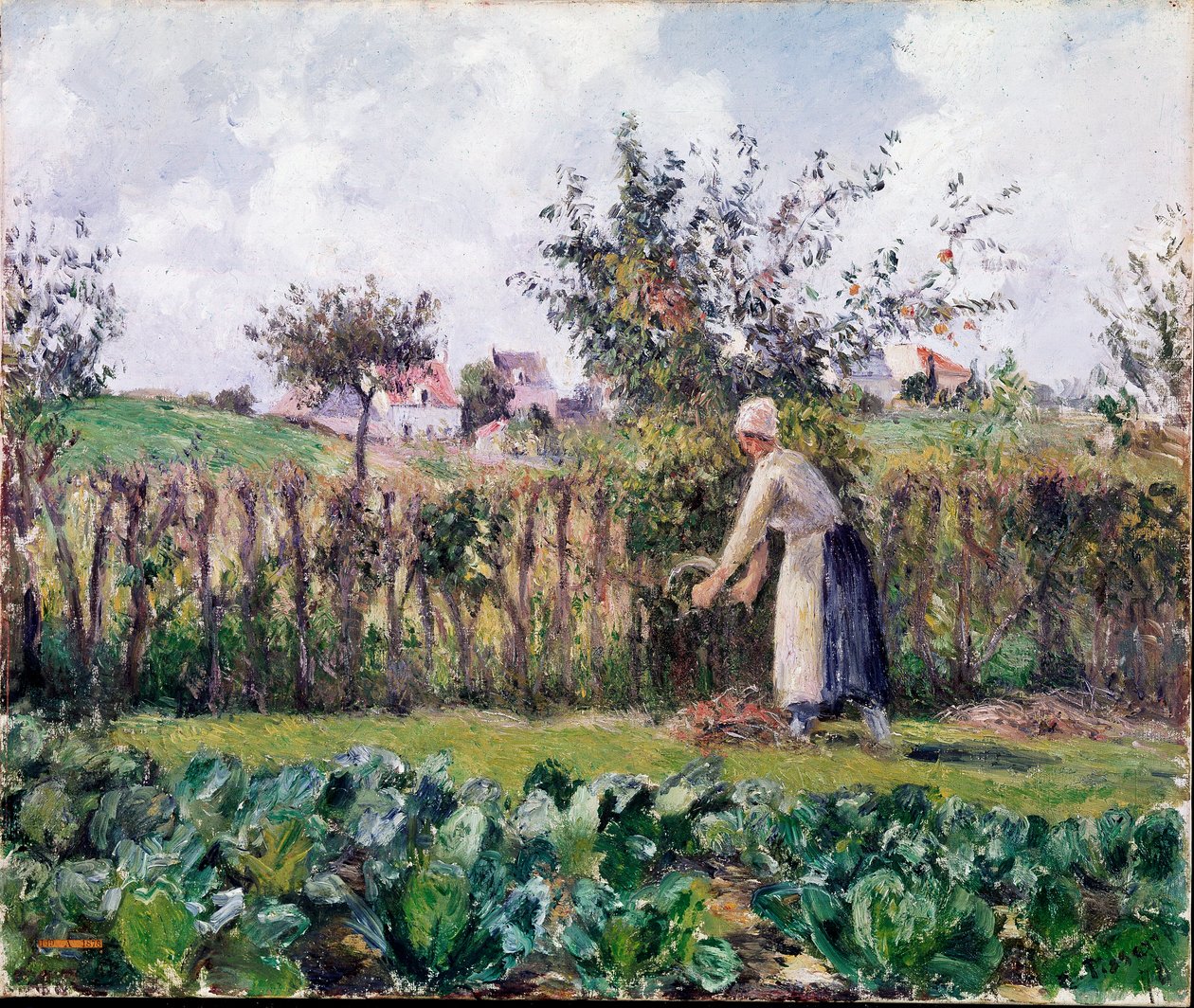 In the garden by Camille Jacob Pissarro