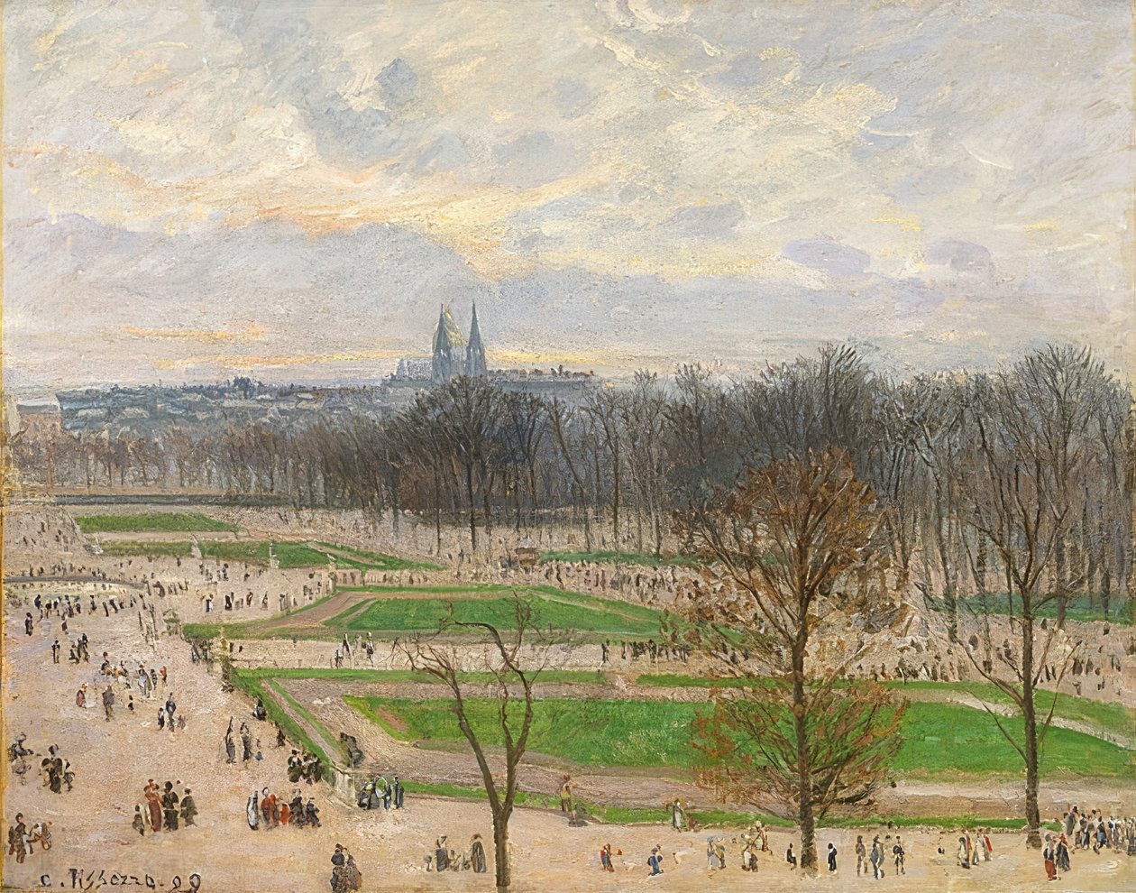 Jardin des Tuileries on a Winter Afternoon. 1899 by Camille Jacob Pissarro