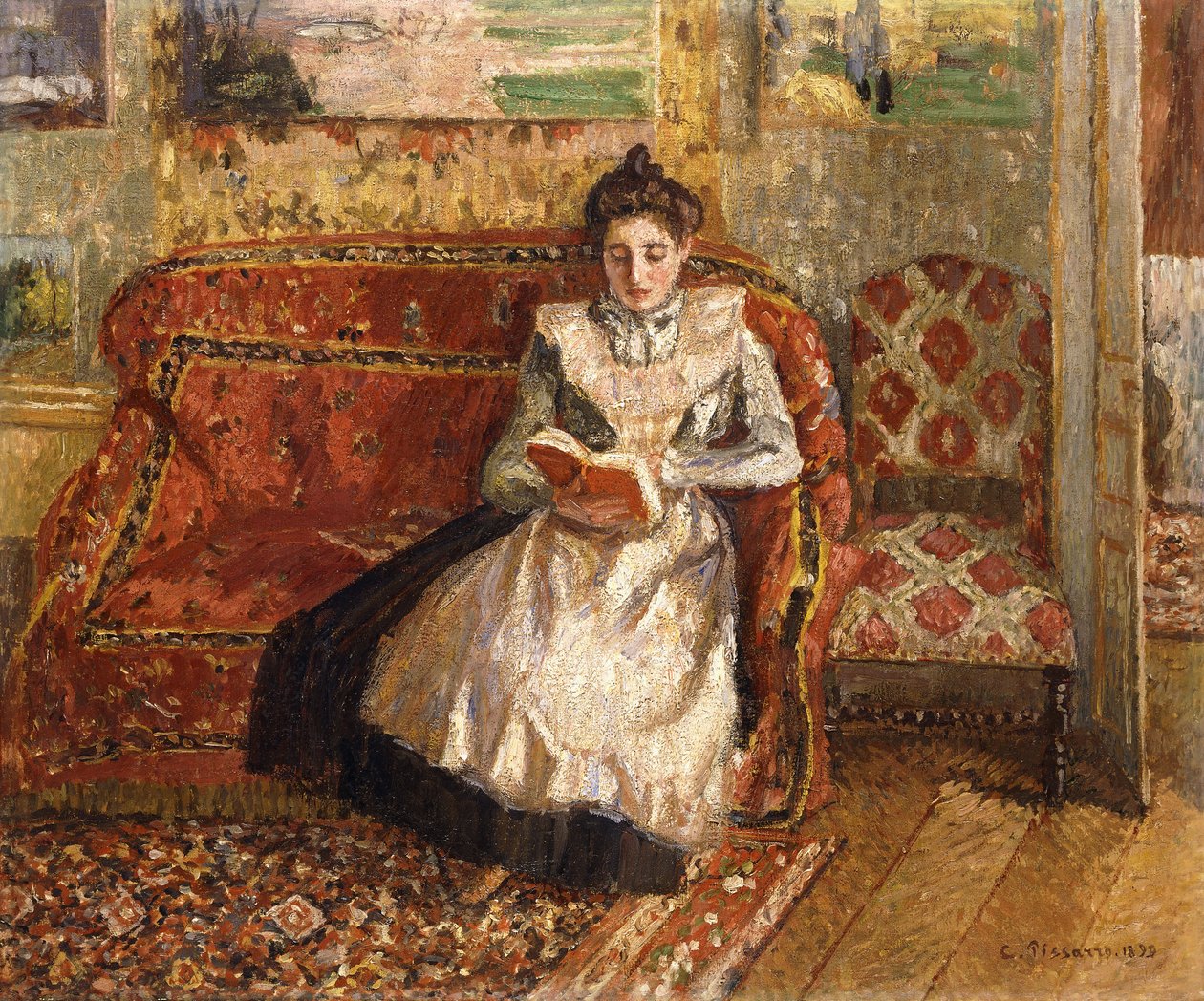 Jeanne Reading by Camille Jacob Pissarro