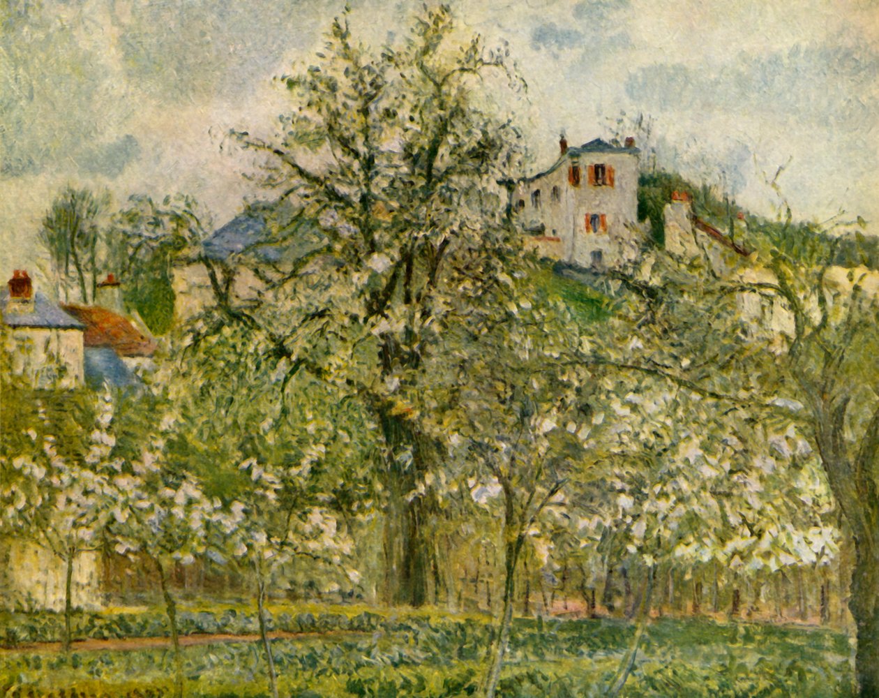 Kitchen-Garden with Flowering Fruit-Trees by Camille Jacob Pissarro
