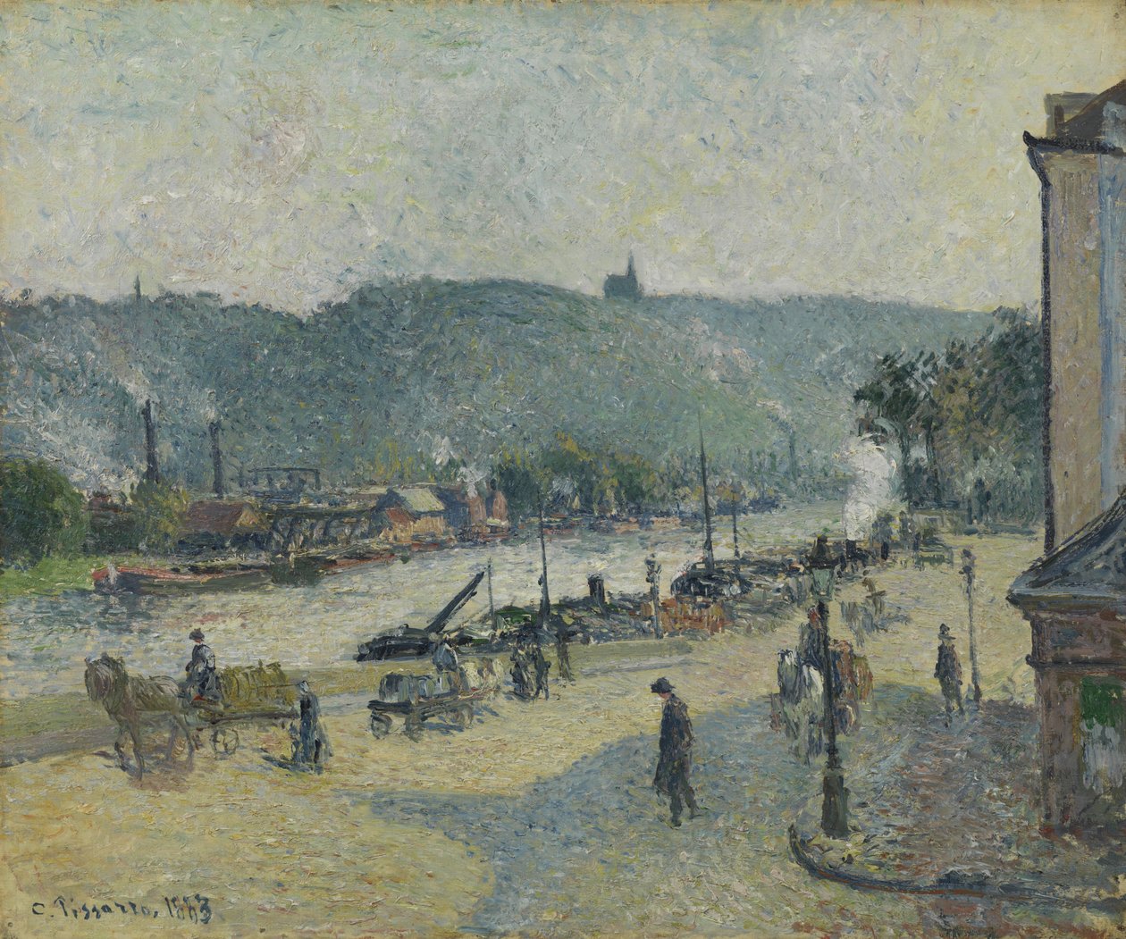 Lafayette Place, Rouen by Camille Jacob Pissarro