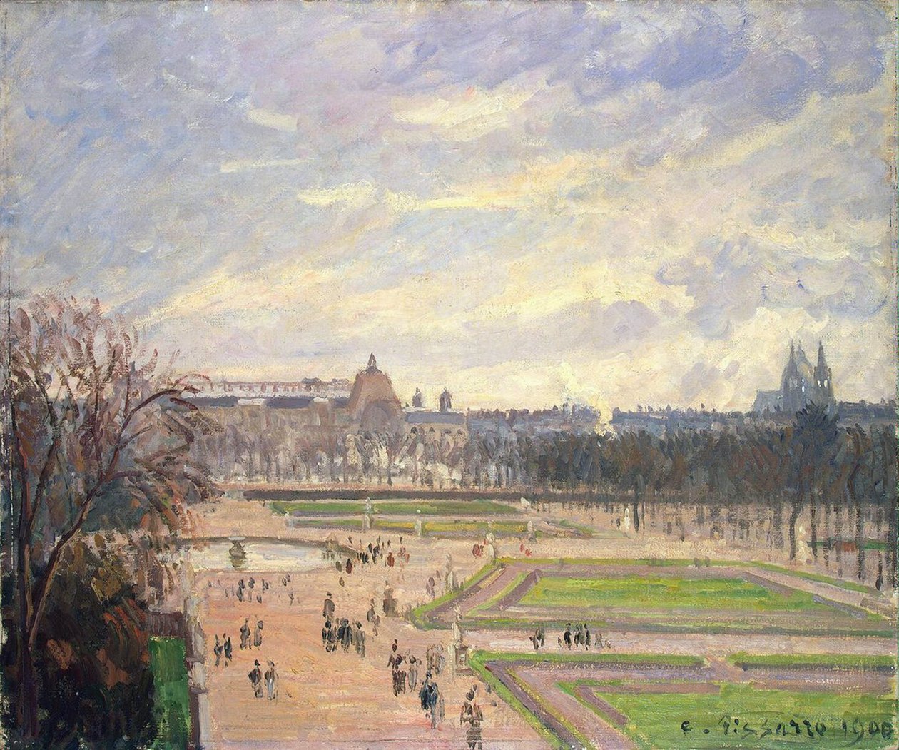 The Tuileries Garden, Painting by Camille Pissarro (1830-1903), oil on canvas by Camille Jacob Pissarro