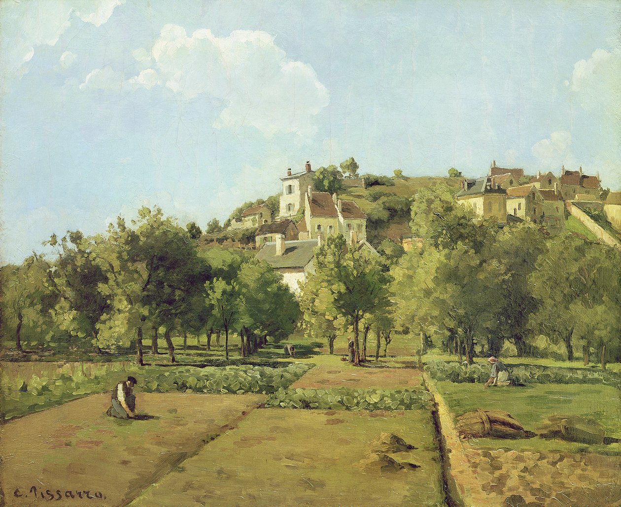Pontoise, or The Gardens of the Hermitage, Pontoise, 1867 by Camille Jacob Pissarro