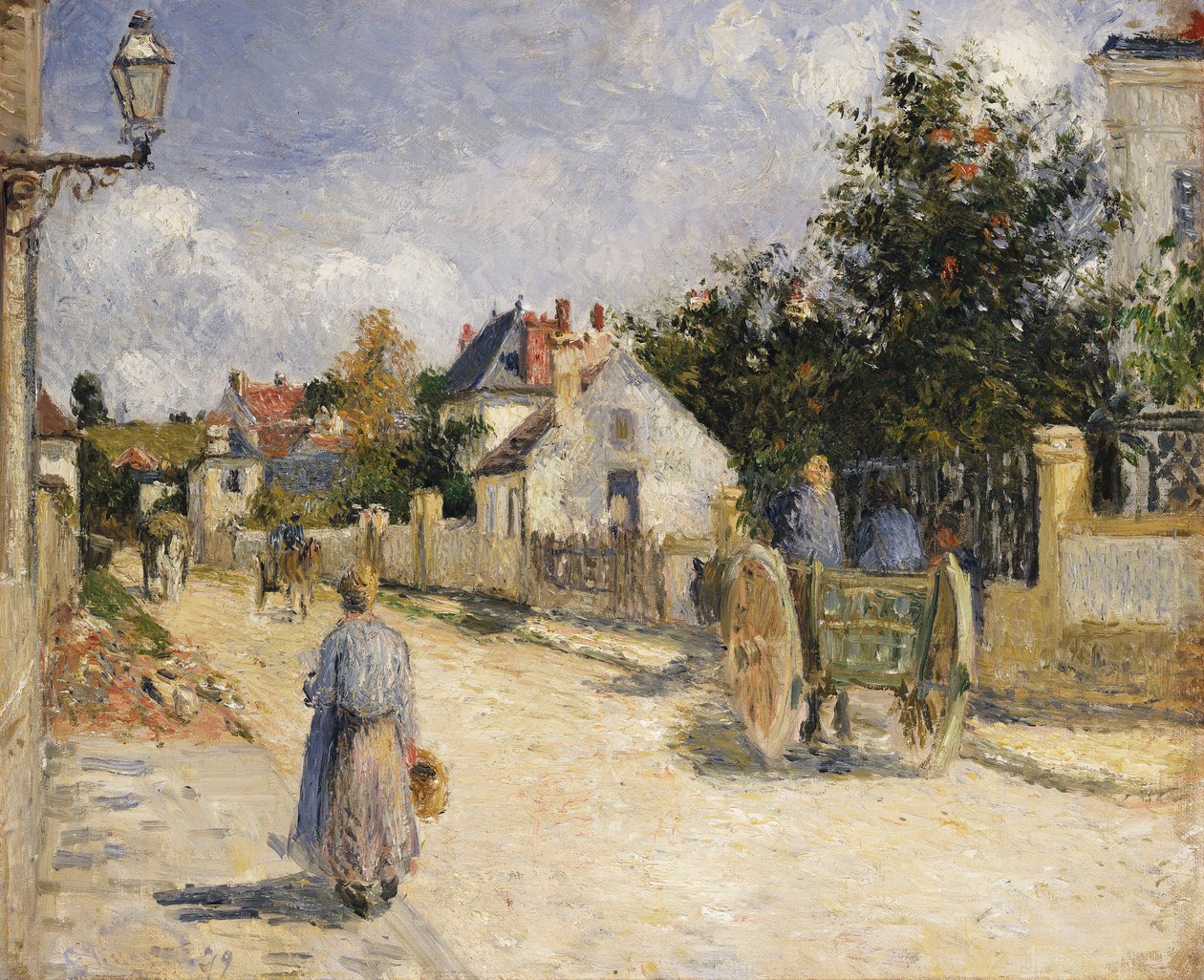 Road in Pontoise by Camille Jacob Pissarro