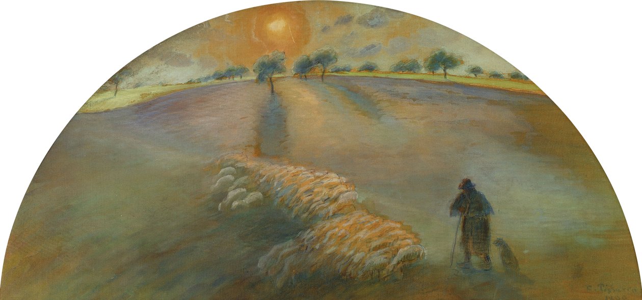 Shepherd and Sheep by Camille Jacob Pissarro