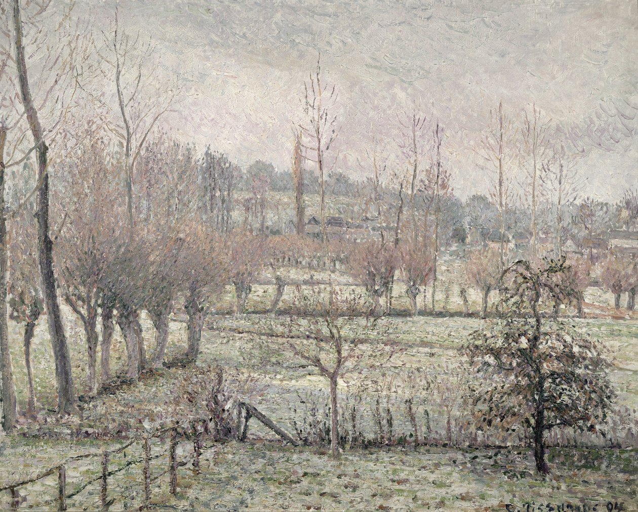 Snow Effect at Eragny, 1894 by Camille Jacob Pissarro