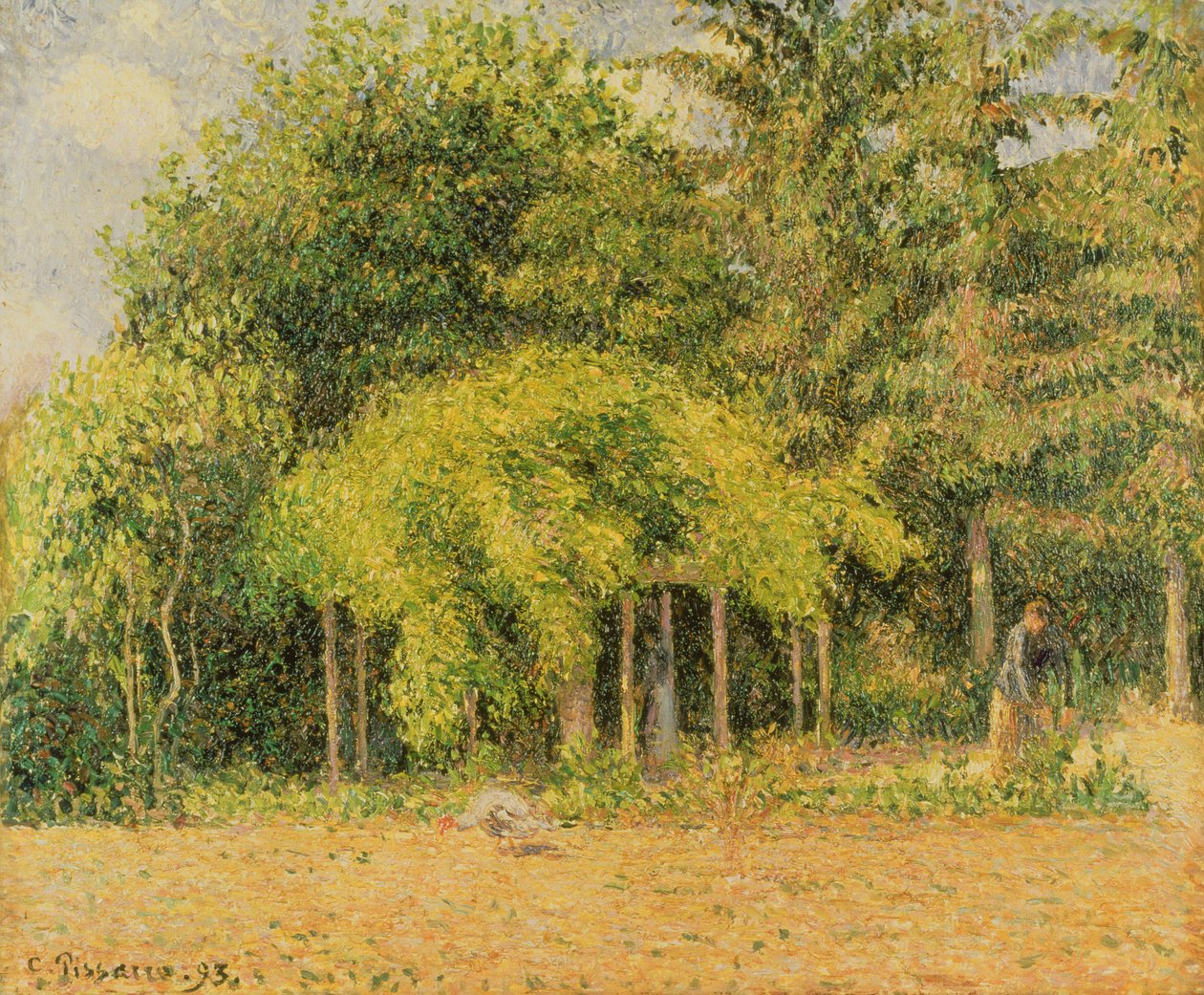 The Arbour at Eragny, 1893 by Camille Jacob Pissarro