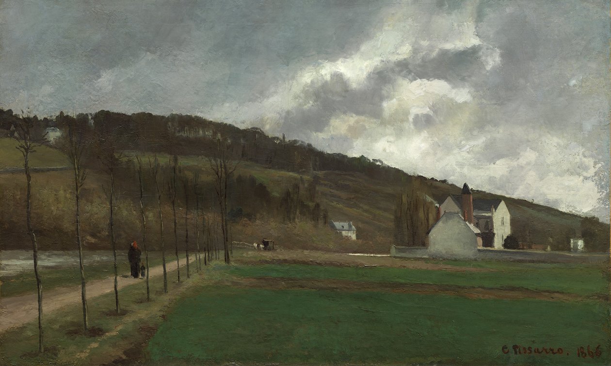 The Banks of the Marne in Winter, 1866 by Camille Jacob Pissarro
