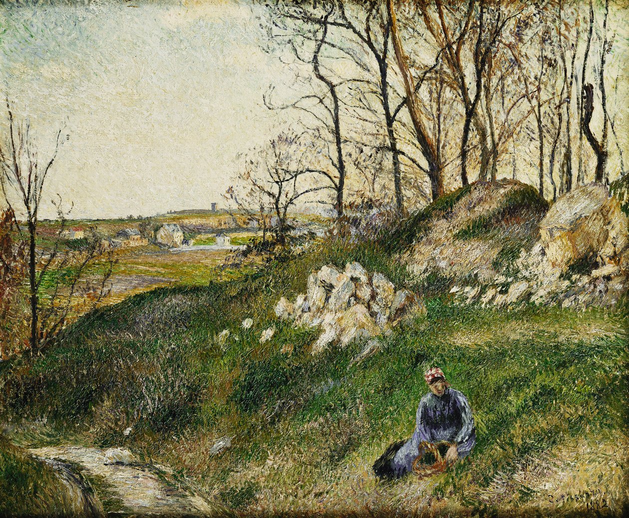 The Cabbage Pickers, Pontoise by Camille Jacob Pissarro