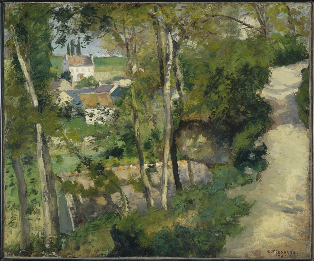 The Climb, Rue de la Cote-du-Jalet, Pontoise, 1875 by Camille Jacob Pissarro