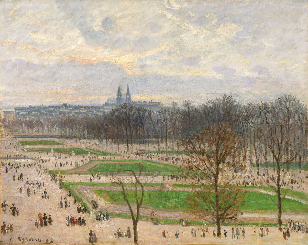 The Garden of the Tuileries on a Winter Afternoon by Camille Jacob Pissarro