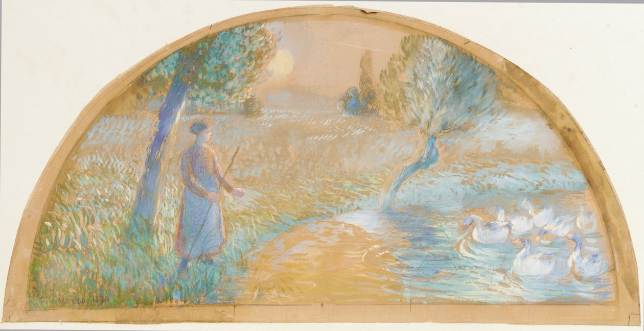 The Goose Girl, 1890 by Camille Jacob Pissarro