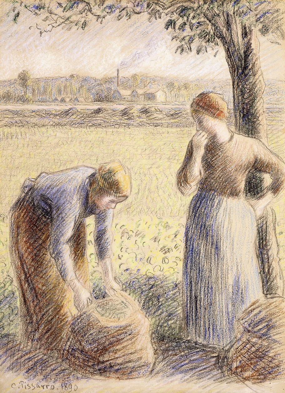 The Pickers by Camille Jacob Pissarro