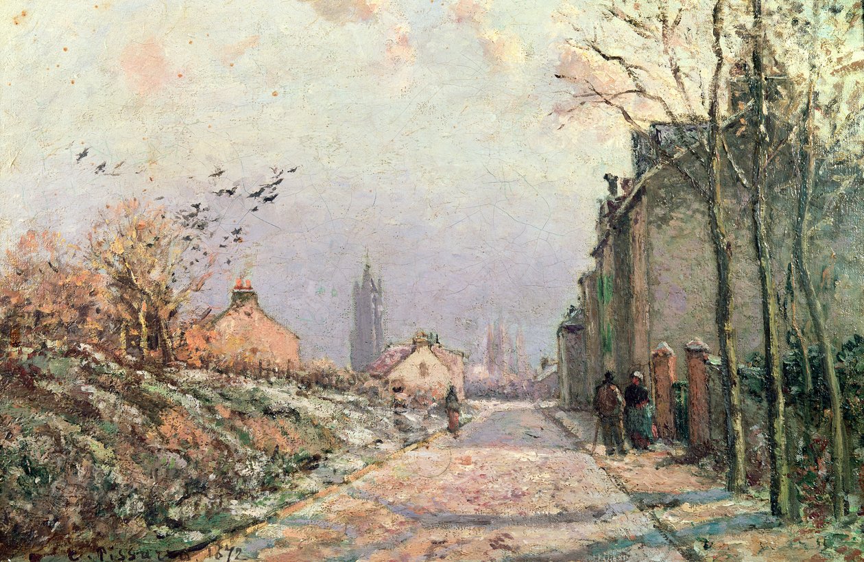 The Road, Effect of Winter, 1872 by Camille Jacob Pissarro