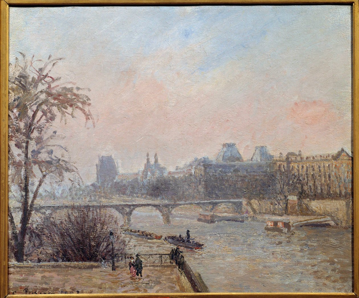 The Seine and the Louvre in 1903 by Camille Jacob Pissarro