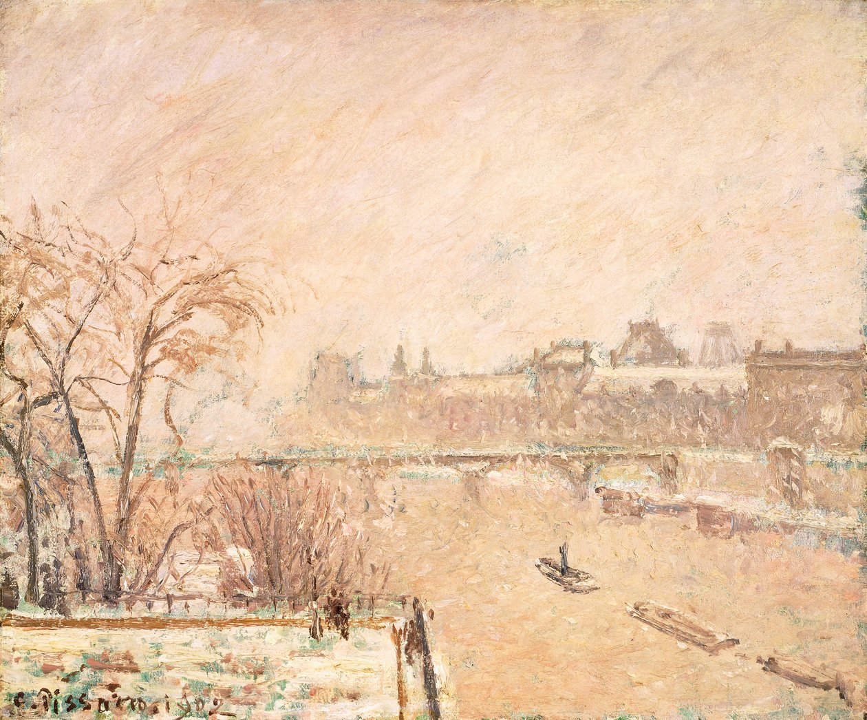 The Seine from the Pont-Neuf by Camille Jacob Pissarro