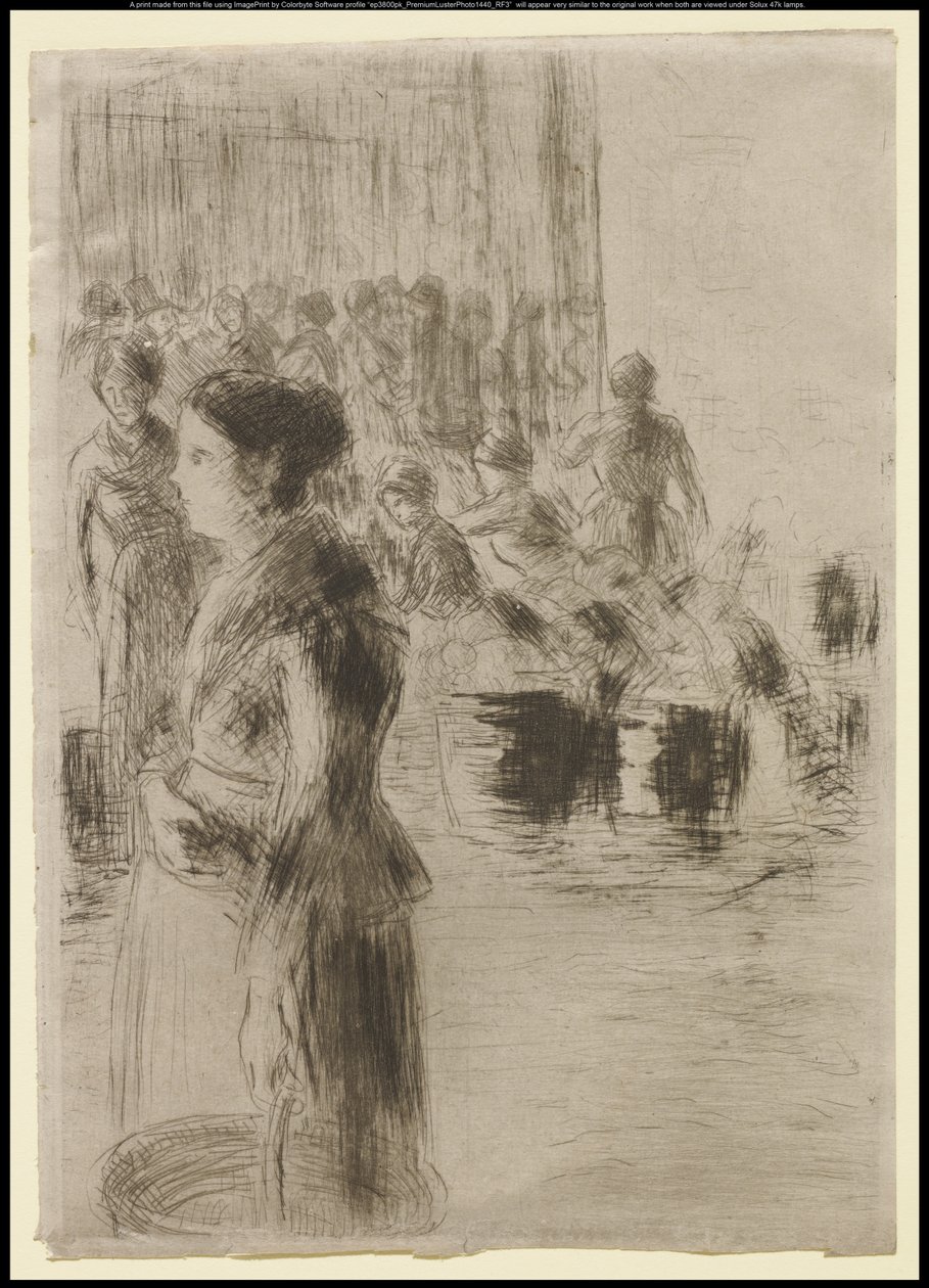 The Servant Girl Marketing by Camille Jacob Pissarro