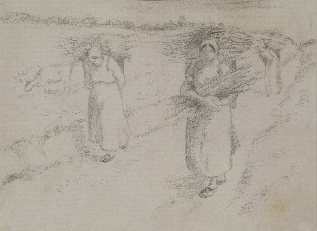 The Twig Gatherers, c.1896 by Camille Jacob Pissarro