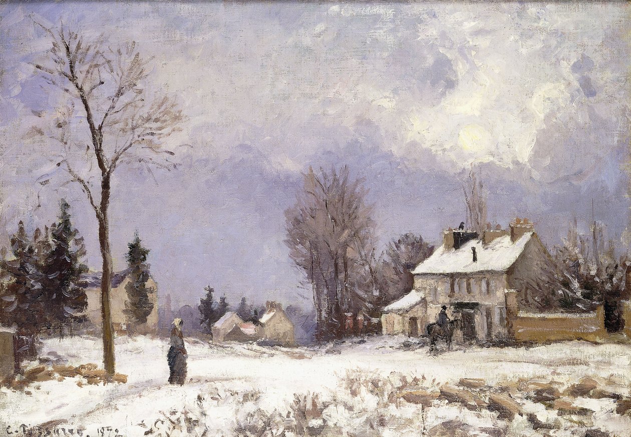 The Versailles Road at Saint-Germain at Louveciennes by Camille Jacob Pissarro