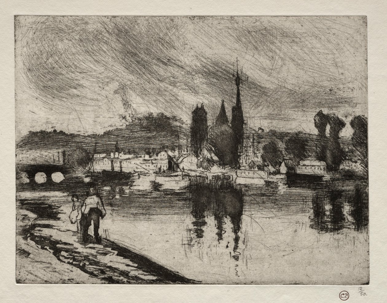View of Rouen by Camille Jacob Pissarro