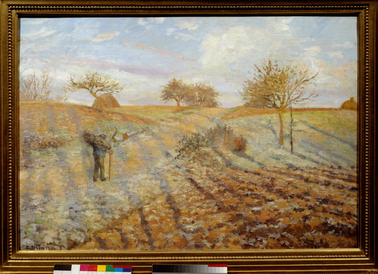 White Frost. Painting by Camille Pissarro by Camille Jacob Pissarro