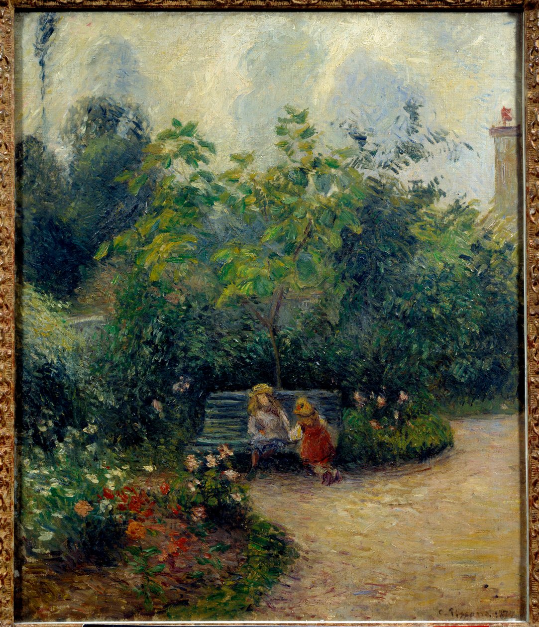 A corner of garden at the Hermitage by Camille Jacob Pissarro