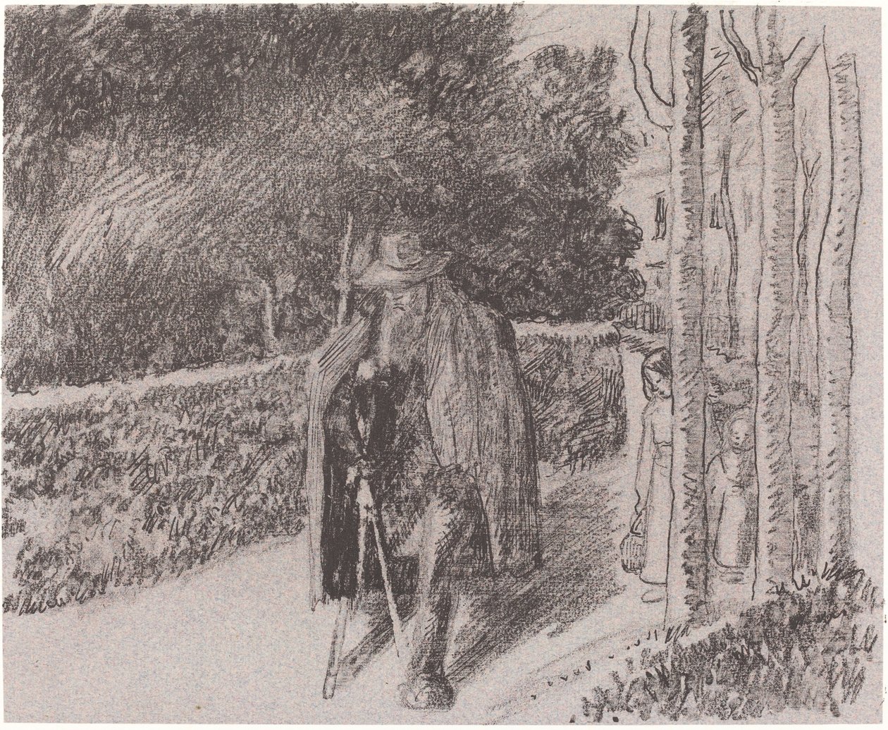 Beggar with a Crutch by Camille Pissarro