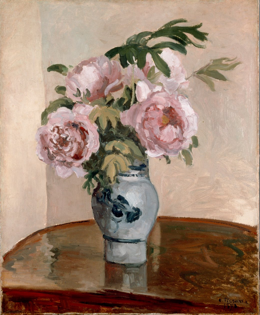 Bouquet of Pink Peonies by Camille Pissarro
