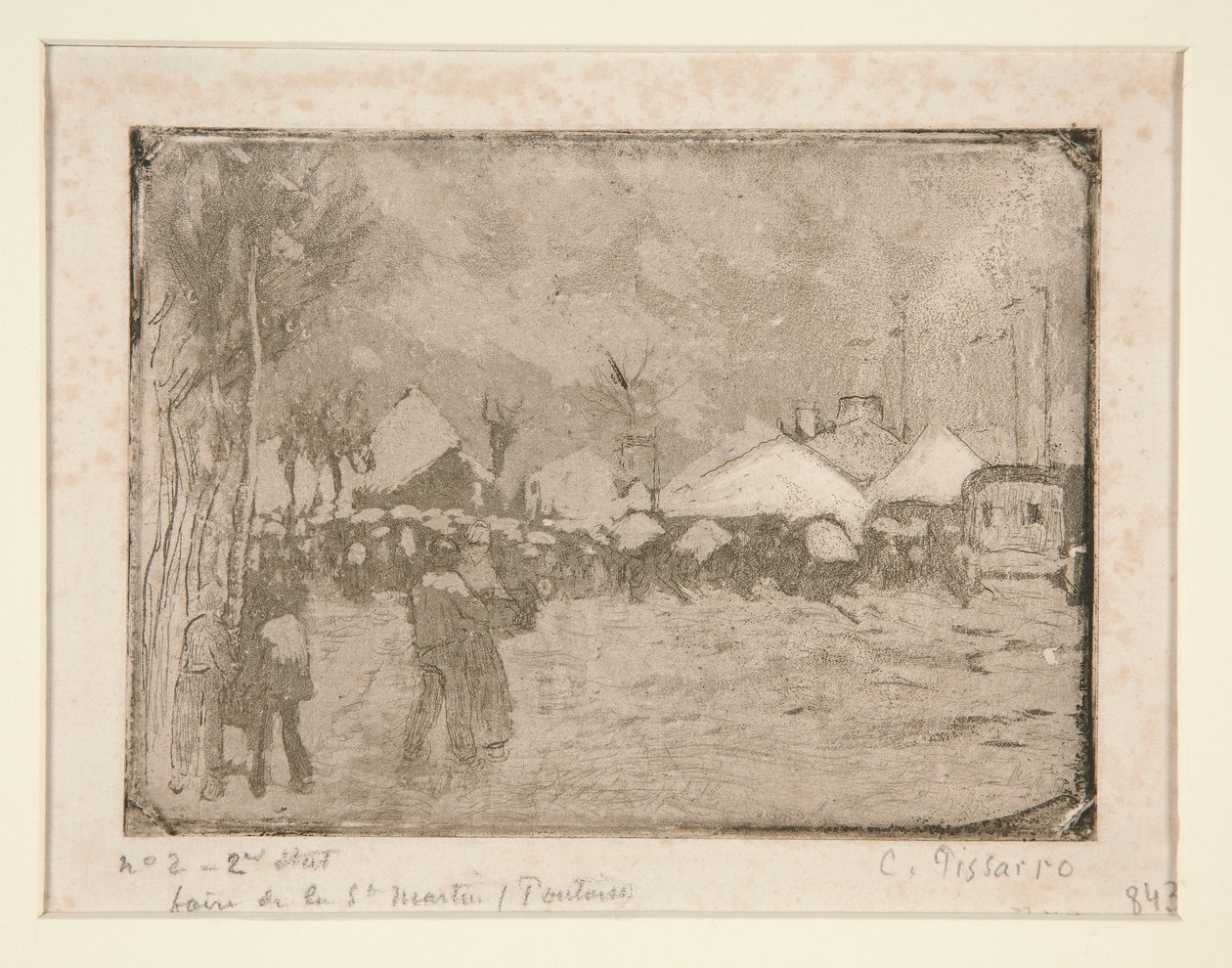 Saint-Martin Fair, at Pontoise by Camille Pissarro