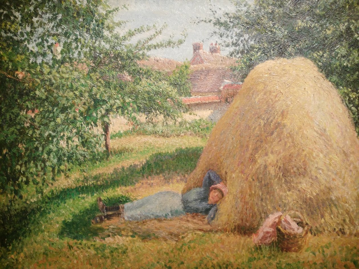 The Siesta, Éragny by Camille Pissarro