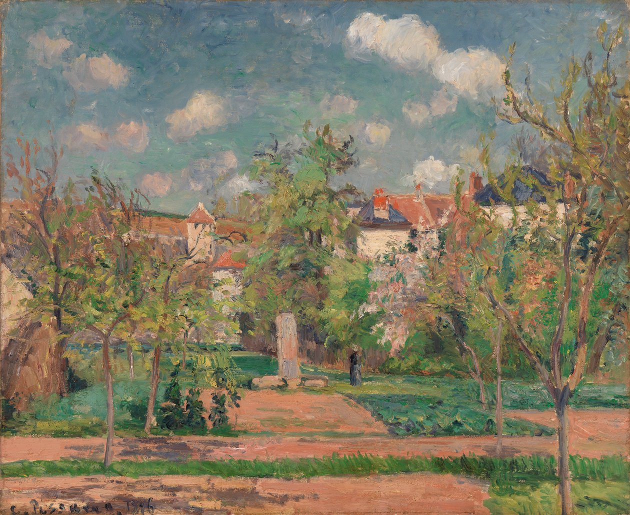 Garden in Full Sunlight by Camille Pissarro