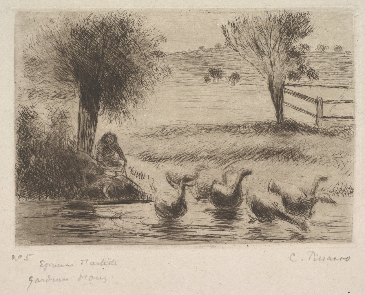 Goose Girl by Camille Jacob Pissarro