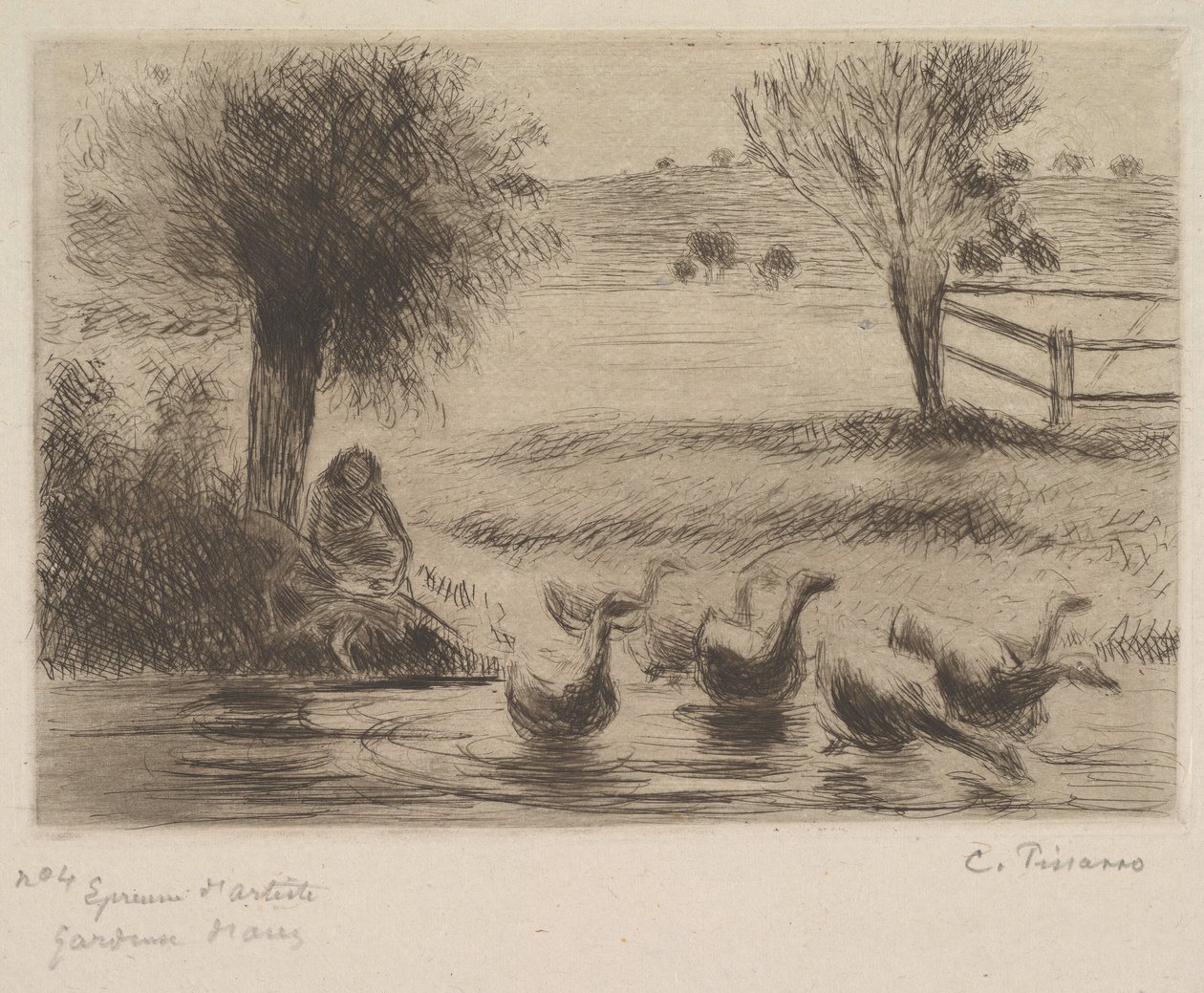 Goose Girl by Camille Jacob Pissarro