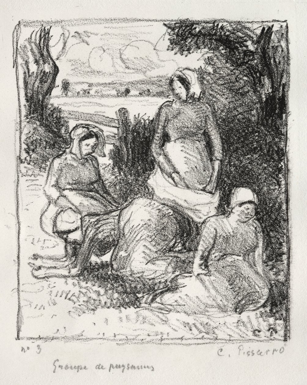 Group of Peasants by Camille Pissarro