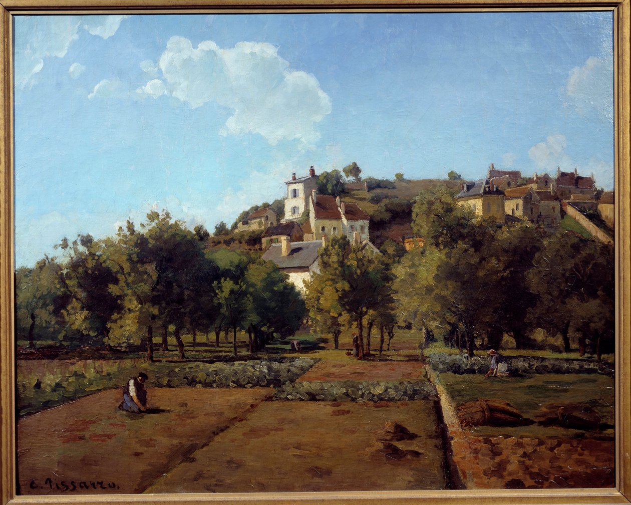 Hermitage in Pontoise. Painting by Camille Pissarro (1830-1903) by Camille Jacob Pissarro