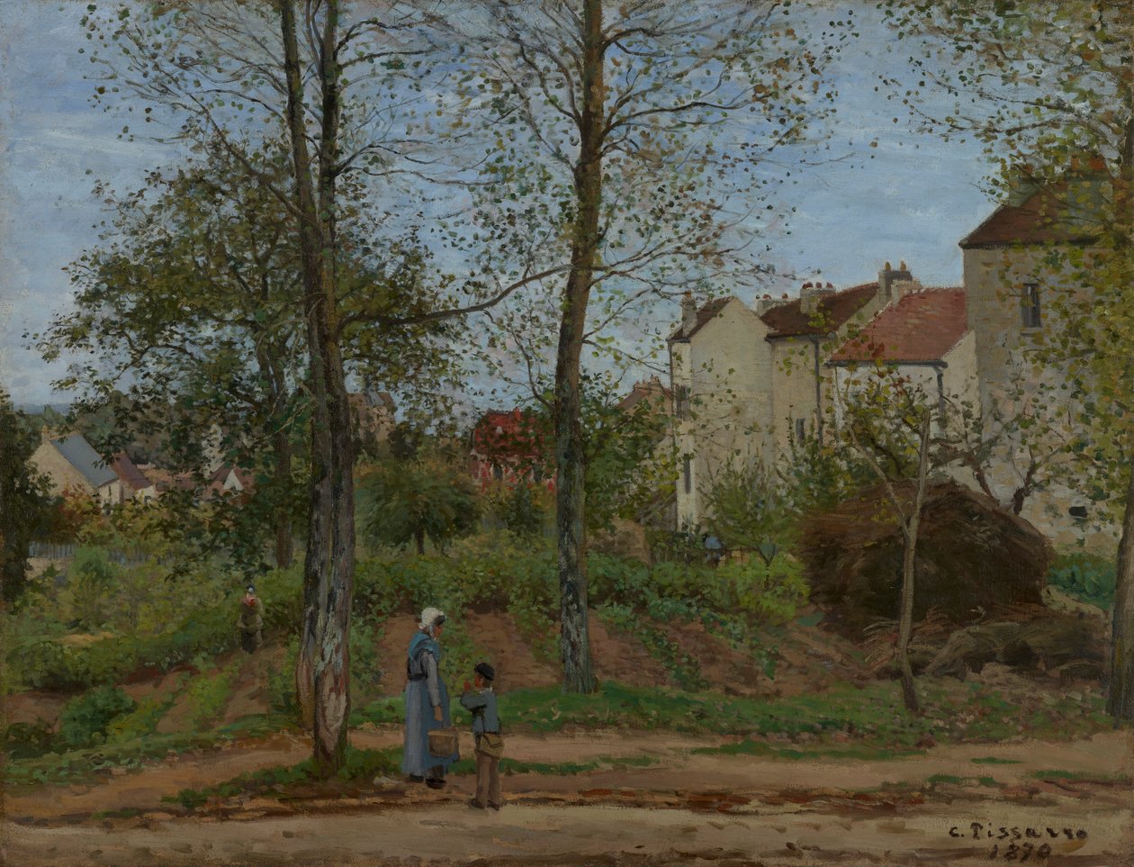 Houses at Bougival by Camille Jacob Pissarro